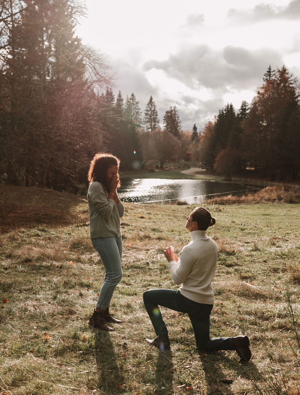 Shooting photo d'une demande en mariage