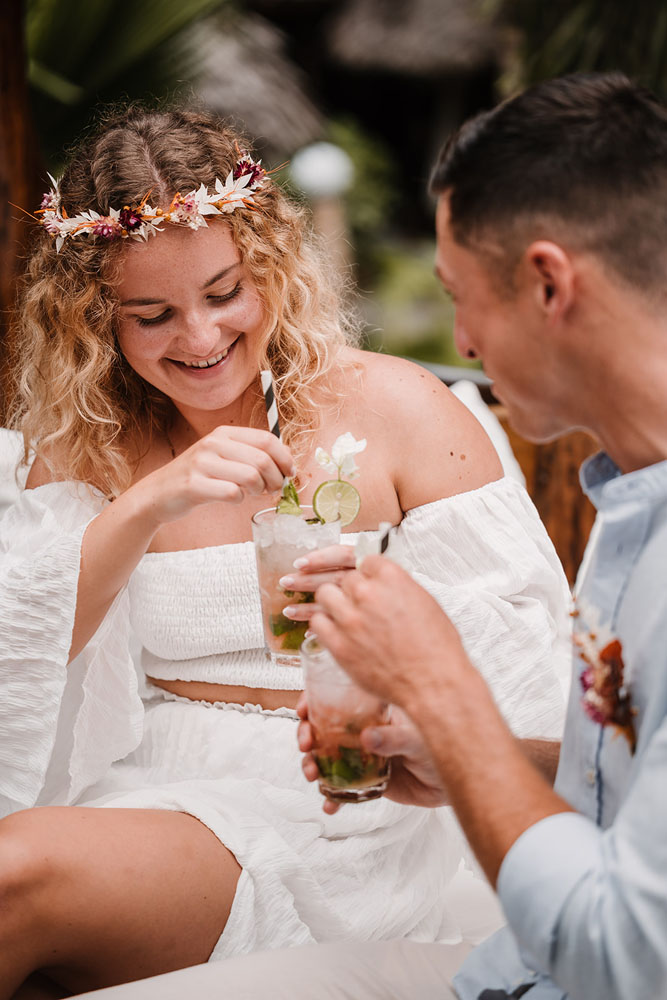 Photographe Elopement - un mariage fun à l'étranger